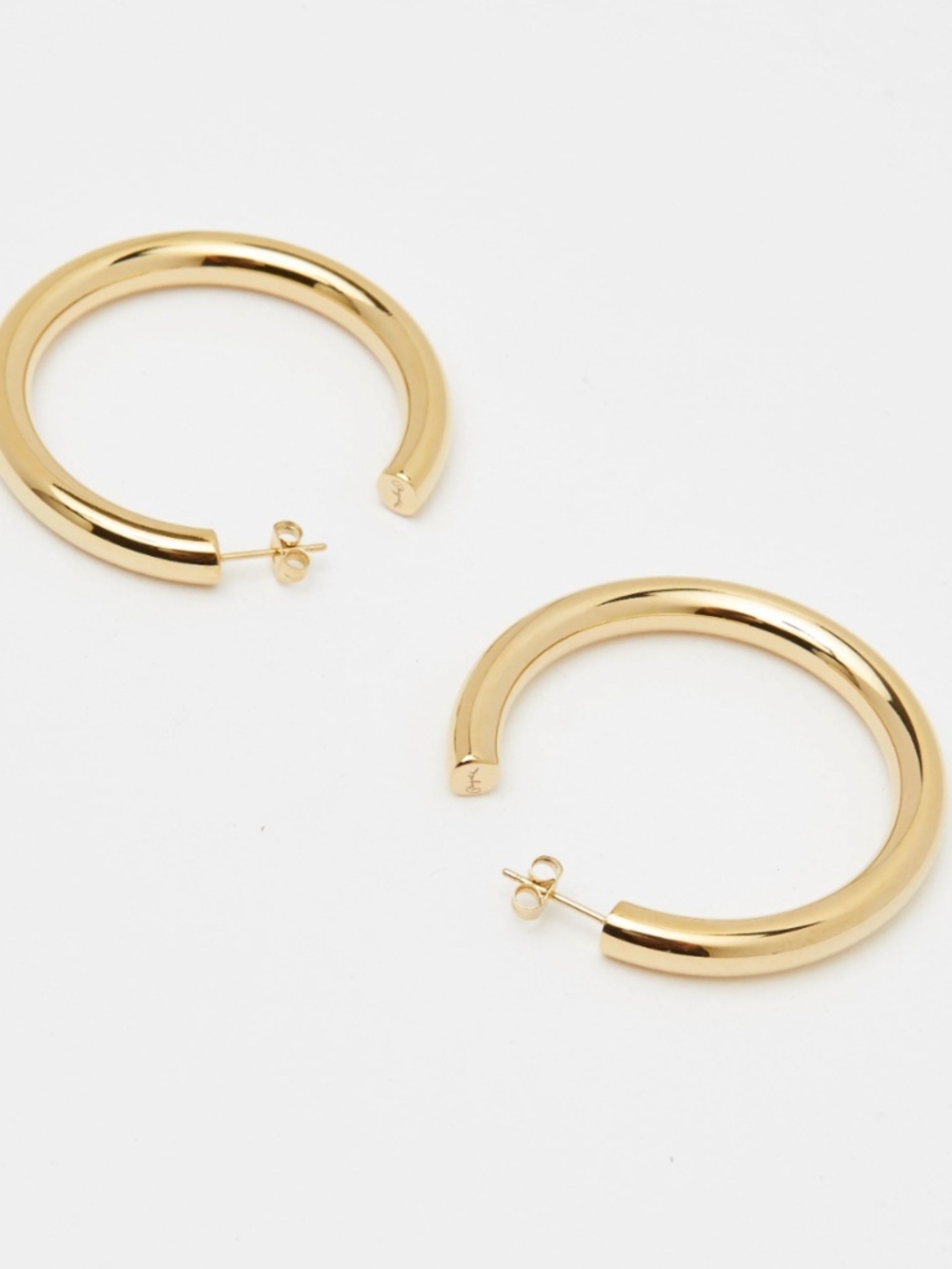 Bagatiba Gold Hollow Hoops